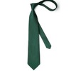 Dark Green Ties for Men Plaid Handkerchief Woven Classic Necktie