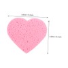 FOMIYES 5pcs Heart Shape Makeup Remover Sponges Soft Facial Cleansing