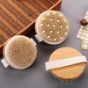 Cepillo corporal de cerdas naturales para masaje, exfoliación en seco,
