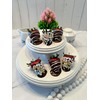 Fake Dipped Strawberries- Set of 6 Chocolate Gingerbread Dipped Strawberries