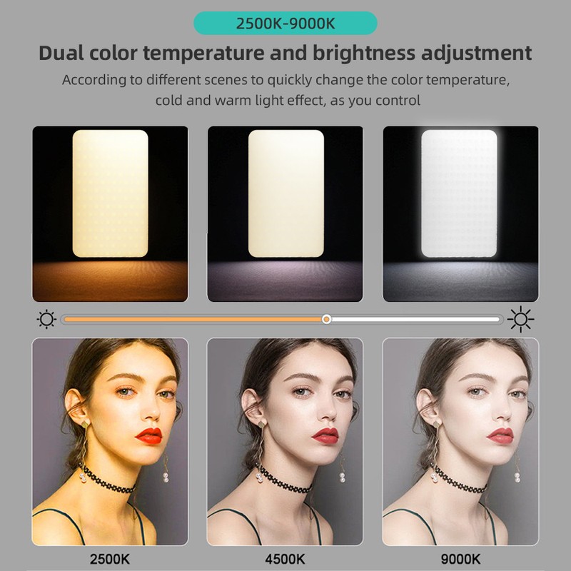 12W Pocket Led Light Mini Video Lamp Photography Light 2500K-9000K