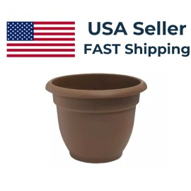 Bloem Terrapot Chocolate Resin UV-Resistant Bell Ariana Planter 6.5 H x 6 Dia. i