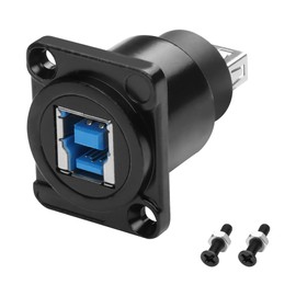 MEIRIYFA USB 3.0 Type B to USB Type A Adapter Male, D Type USB3.0 AF/BF Adapter Type A Female to USB B Print Female Extender Converter - 5Gbps for PC Scanner Fax Machine