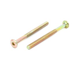 uxcell M6 x 80mm Partically Thread Hexagon Socket Head Cap Screw Bolt Bronze Tone 10pcs