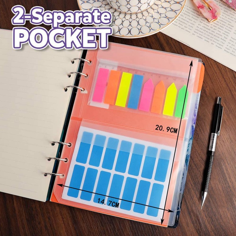 LOORIPRO A5 Personal Organizer Refill, Clear Pocket, Set of 10,