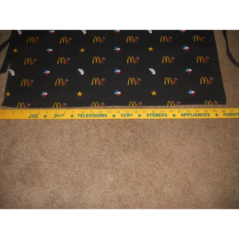 McDonald's Apparel Collection (TEXAS THEME) BLACK APRON UNIFORM Never Used