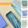 Travel Utensils with Case, 2 Sets Reusable Utensils Set with