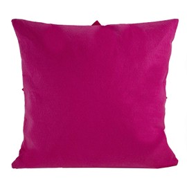 Fennco Styles Sara's Garden Collection Contemporary Dahlia Petal 17 Inch Square Decorative Throw Pillow Case – Fuchsia Throw Pillow for Couch, Bedroom and Living Room Décor