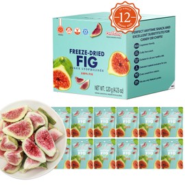 ONETANG Freeze-Dried Fruit Fig Chips, 12 Pack Single-Serve Pack, Non GMO, Kosher, No Add Sugar, Gluten free, Vegan, Holiday Gifts, Healthy Snack 0.35 Ounce
