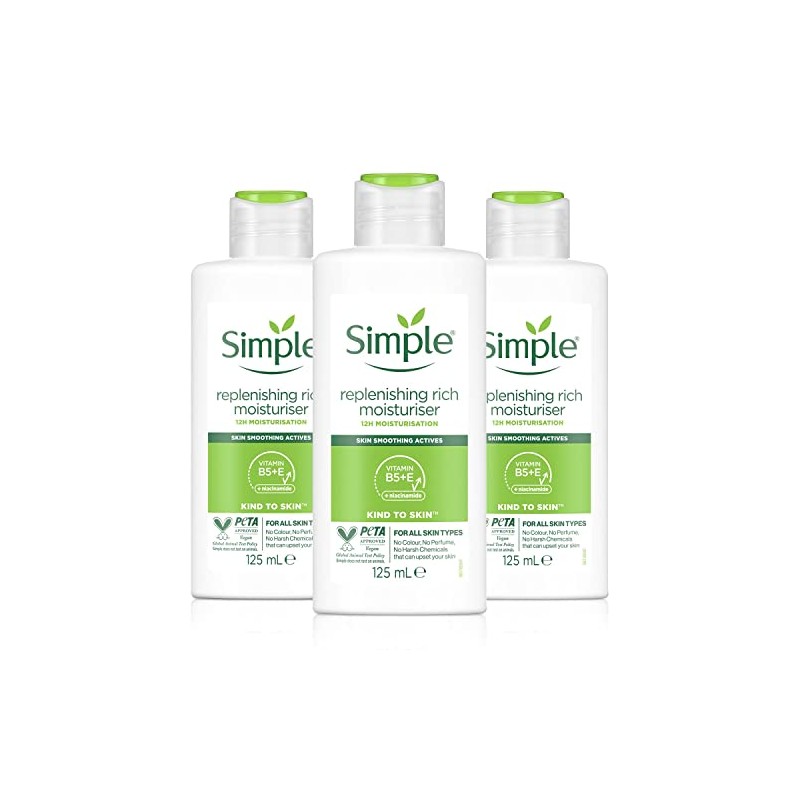 Simple Kind to Skin Replenishing Rich Moisturiser 125ml, 12 Hour