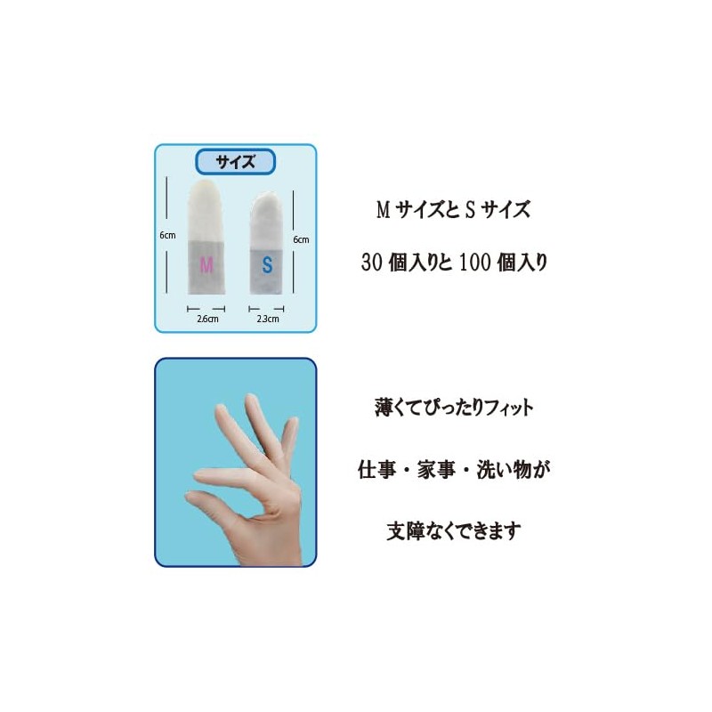 Felizchi Fingertip Protection Finger Guard Finger Sack Disposable Elastic Small