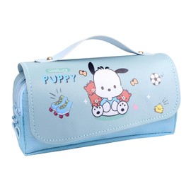 yumcute Pencil Case, Purple Kawaii Pencil Case Girls Teenagers, Large Capacity Pencil Case with Compartments for Students, Children's Pencil Case for School & Office Supplies, pochacco, Pocket