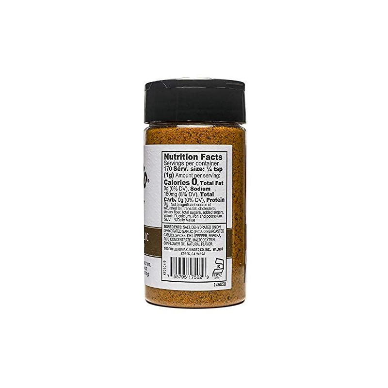 Kinder's Organic Woodfired Garlic Rub, Premium Quality Seasoning, MSG Free