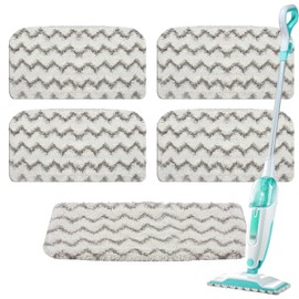 Replacement For Shark Steam Mop Pads: Microfiber Pads For Shark Steam Mop S1000 S2001 S1000A S1000C S1000WM - 50+Repeated Washable 1 Second Absorption Floor Cleaning Steam Mop Reusable Pads 5-Pack