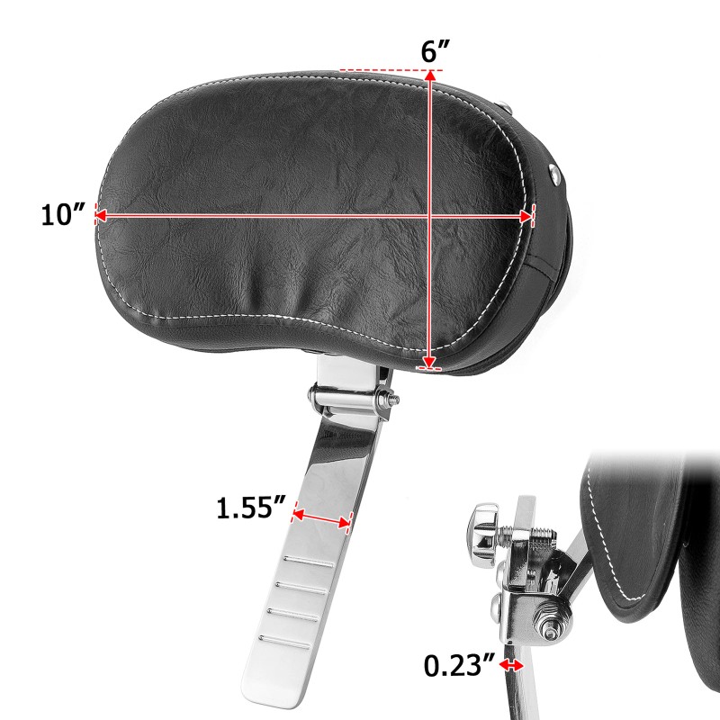 21ST Chrome Driver Rider Backrest Mount Kit For Indian Challenger
