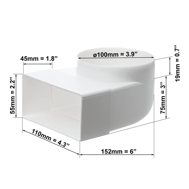 Diameter 100 mm - 110 mm x 55 mm deflection