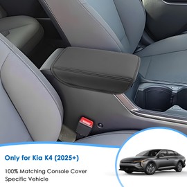 Coleya for 2025 Kia K4 Accessories Center Console Cover for Kia K4 (LX/LXS/EX/GT-Line/GT-Line Turbo), Comfy &Cushion Leather K4 Armrest Cover 2025 K4 Accessories