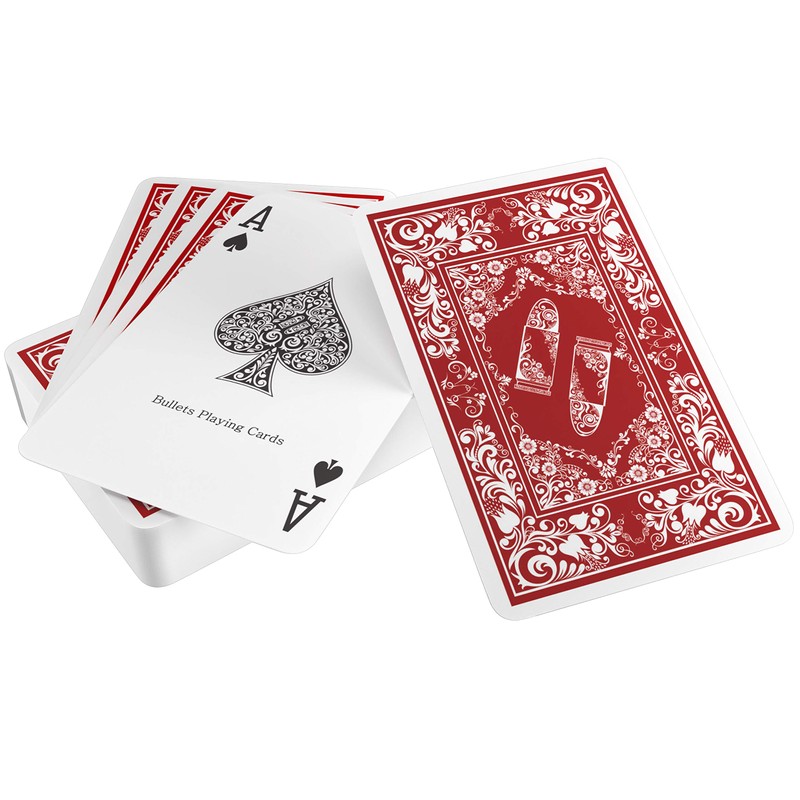Bullets Playing Cards, Waterproof Plastic Playing Cards,Bridge Size, Standard Index,
