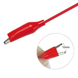 UMTMedia UMTMedia? 0.5 Metre Crocodile Croc Clips Electrical Insulated Wire Multimeter Test Leads Set Alligator Clip Clamps Double Ended Voltage Tester Cable Red & Black