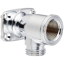 Kakudai Seat Faucet Elbow (Chrome) G1/2 External Screw Connection 646-800-13 Silver