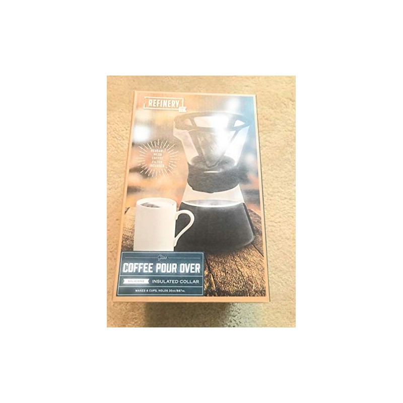 Glass Coffee Pour Over Silicon Insulated Collar