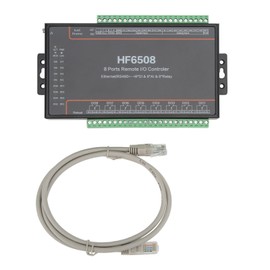 8 Ports Relay Network Controller 5‑40V DC RS485 Ethernet Data Collector Board with Serial Wiring Cable