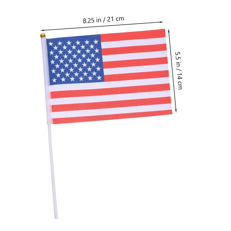 CAXUSD Pcs Mini USA National Flag American Hand Held Flags