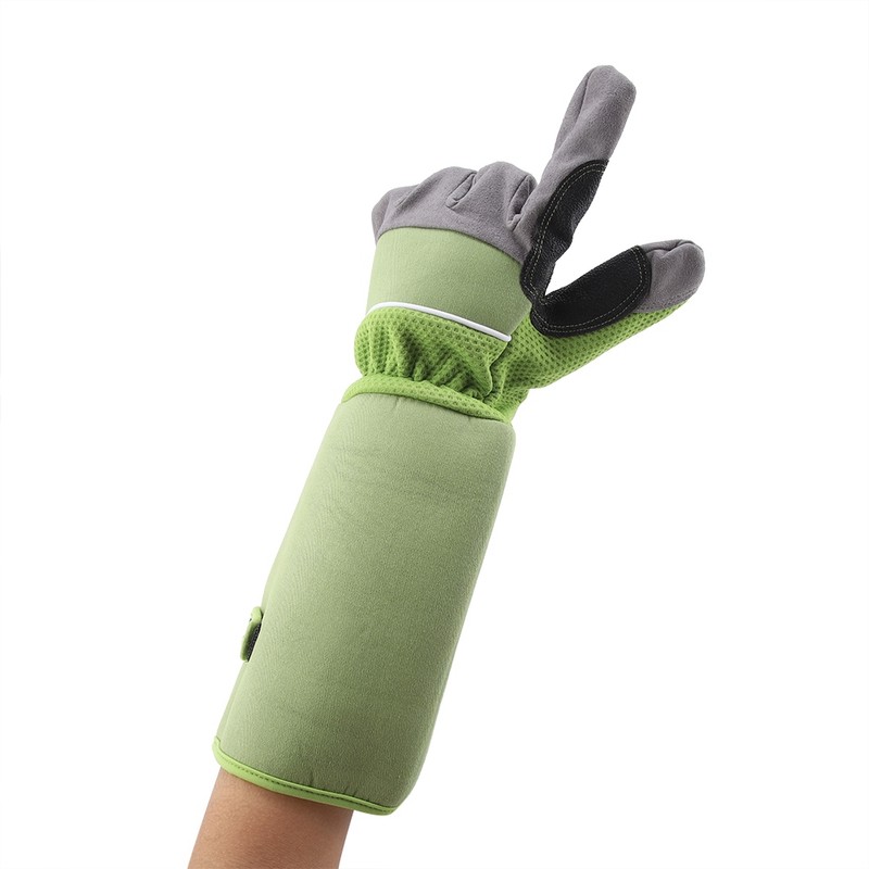Long Rose Pruning Gardening Gloves Puncture Resistant Work Yard Glove(Green)