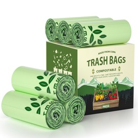 AYOTEE 150 Count Compostable Trash Bags 3 Gallon Trash Bag, Small Compost Bags for Countertop Bin, Unscented Biodegradable Compost Bag 3 Gallon Compostable Food Scrap Liner fit 11.36 Liter