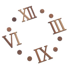 SEWACC 1 Set DIY Roman Numerals Wall Clock Kit Minimalist Natural Design with Silent Movement for Living Room Bedroom and Office Decor