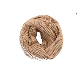 Cuddly – Beautiful Unisex Knitted Snood, 110 x 35 cm - Einheitsgröße beige