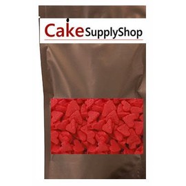 Sprinkle Deco Valentine Jumbo Red Heart Shapes Sprinkles for Cakes and CupcakesFood Decoration 4oz