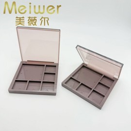 Irregular Square 6-Color Flip Eyeshadow Lip Palette Empty Case 1G Plastic Free Size/1G Transparent Pcr 30ea
