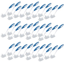 Lola Products Pro Utility All Purpose Kitchen Cleaning Brush, Durable Bristles, Comfort Ergonomic Rubber Non-Slip Grip, Built-in Food Scraper, 36 Pack