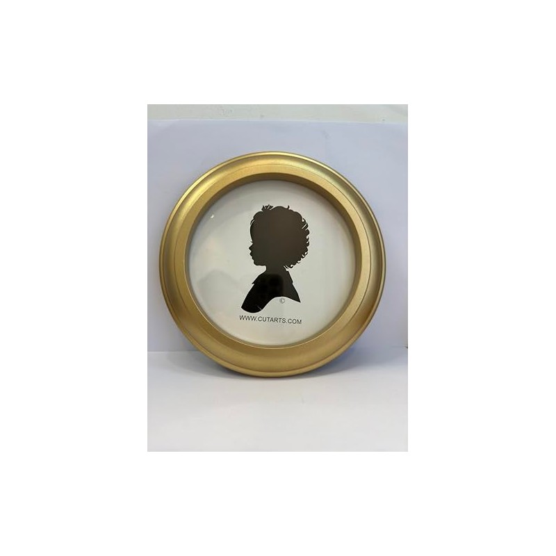 CUT ARTS Round Gold 6" Picture Frame