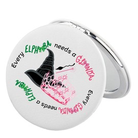 BEKECH Elphaba Musical Compact Mirror Glinda Friendship Makeup Mirror for Musical Lover Gift Witch Merch Gift (Green)