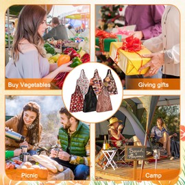 FEPITO 12 Pack Reusable Grocery Bags Shopping Bags 50LBS Foldable Fashion Bags Waterproof Nylon Reusable Grocery Bags