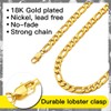 Suplight Men's Gold Figaro Chain 6MM 18 Inch Stainless Steel