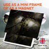 Classic Rectangle Magnet with Stand - Medieval Knights Armor History