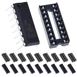 DAOKAI 10pcs L293D Stepper Motor Driver Controller DIP16 4 Channel Motor Driver Chip for Arduino 10pcs with 16P IC Socket