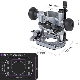 Dobetter Plunge Router Base Replace for Makita 196094-2, Aluminum Plunge Router Bracket Compatible with Compact Palm Router-DBPB700
