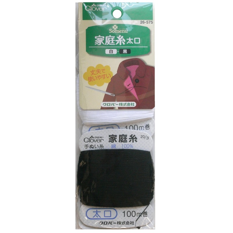 Clover Household Thread Thick 32.8 ft (100 m) Roll, 1