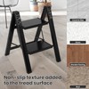 FAHKNS Black 2 Step Ladder, Aluminum Light Folding 2 Step