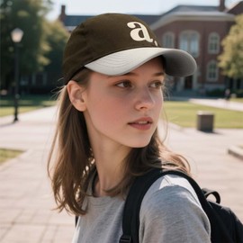 Clakllie Baseball Caps for Men and Women, Cotton Summer Hat, Baseball Cap, Sports Cap, Sun Protection, Summer Cap, Baseball Trucker Cap, Adjustable, Colour Blocking for Sports, Travel, Outdoor, HBC06