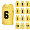 SHIJIXING 12 Pack（1-12） Numbered Pinnies/Soccer Training Bibs/Basketball Jerseys for Kids,Youth
