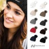 Ladies Faux Fur Knitted Hat with Fur Bobble and Fleece