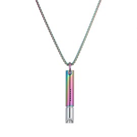 APORVI Breathing Necklace for Quitting Smoking & Anxiety Relief – Smokeless Inhaler Necklace with Filter Cotton, Vape Alternative, Stainless Steel Mindful Breathing Tool (Colorful)