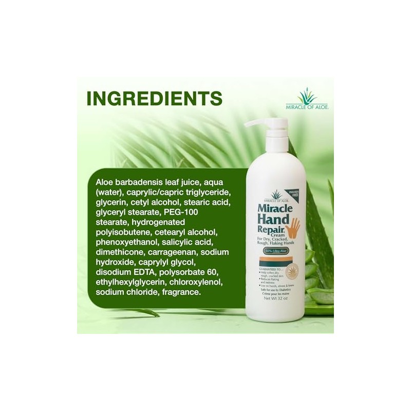Miracle Crema de reparación de manos con 60% UltraAloe (32