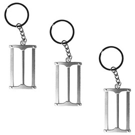Komonee Work Tools Double Bladed Hacksaw Metal Keychains Labourer Apparatus Key Rings Toolbox Utencil Key Chains Novelty Keyrings (Pack of 3)