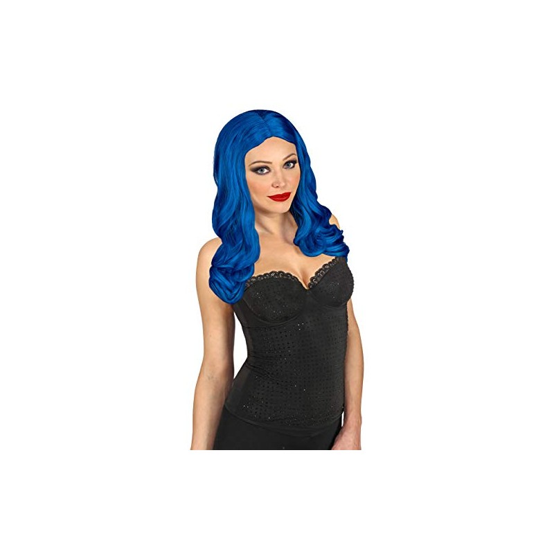 Widmann 09812 – Roxy Wig Blue Every Night Party Fashion,